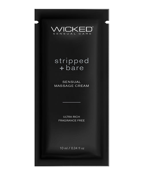 Wicked Sensual Care Stripped & Bare Unscented Massage Cream – .34 oz
