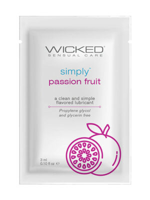 Wicked Sensual Care Simply Water Based Lubricant - .1 oz Passion Fruit