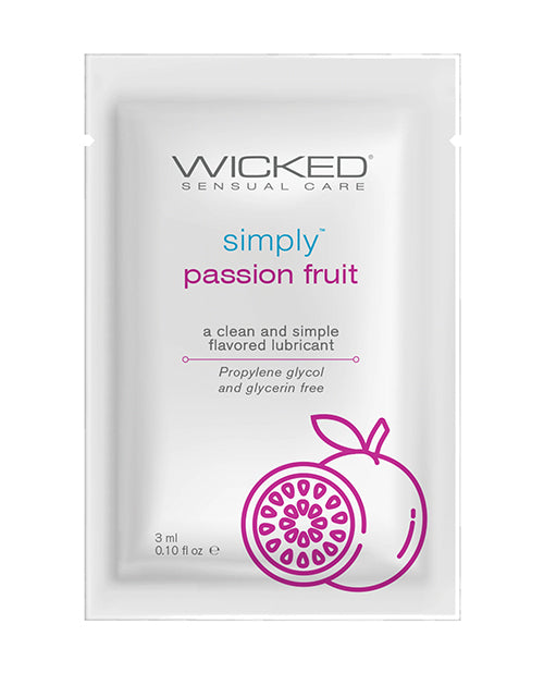 Wicked Sensual Care Simply Water Based Lubricant – .1 oz Passion Fruit