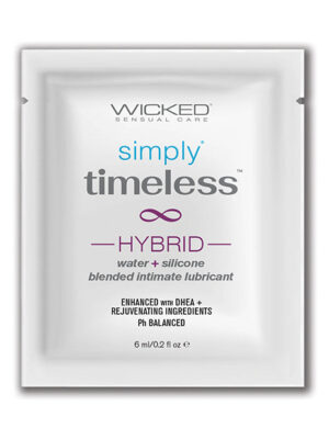 Wicked Sensual Care Simply Timeless Hybrid Water & Silicone Lubricant - .2 oz