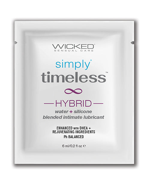 Wicked Sensual Care Simply Timeless Hybrid Water & Silicone Lubricant – .2 oz