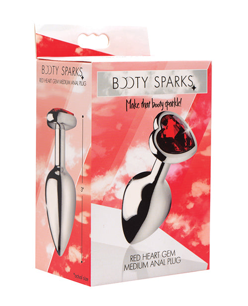Booty Sparks Red Heart Gem – Medium Anal Plug