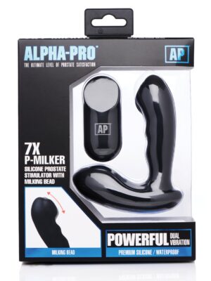 Alpha Pro 7x P-Milker Prostate Stimulator w/Milking Bead - Black