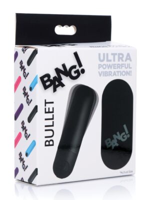 Bang! Vibrating Bullet w/Remote Control - Black
