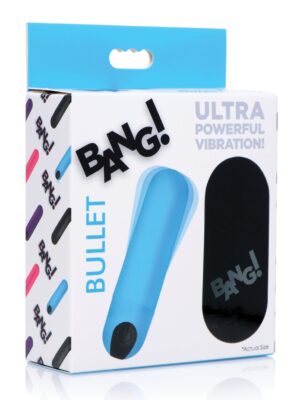 Bang! Vibrating Bullet w/Remote Control - Blue