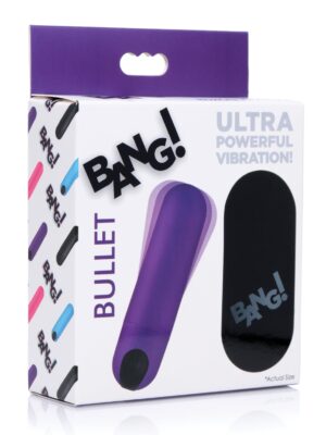 Bang! Vibrating Bullet w/Remote Control - Purple