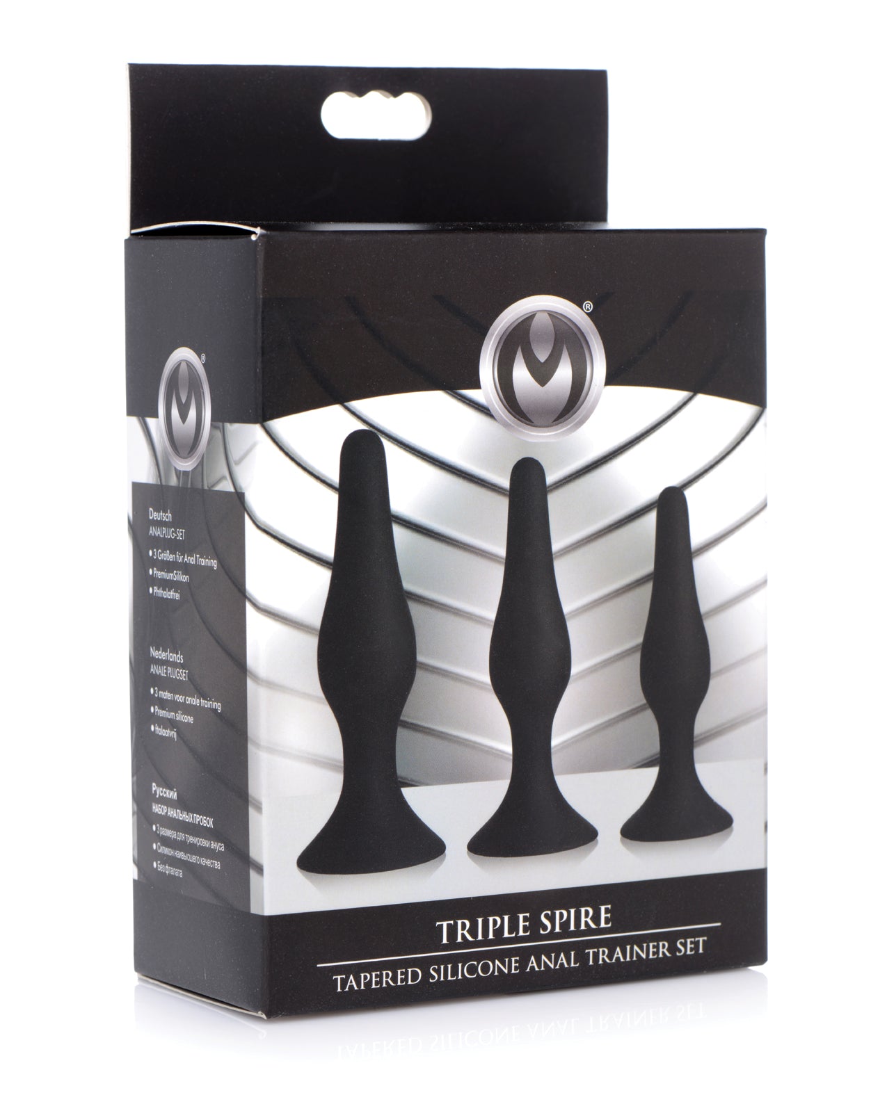 Master Series Triple Tapered Silicone Anal Trainer - Black Set of 3 - Image 5