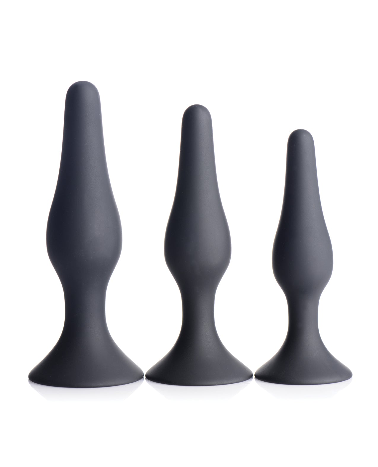 Master Series Triple Tapered Silicone Anal Trainer - Black Set of 3 - Image 6