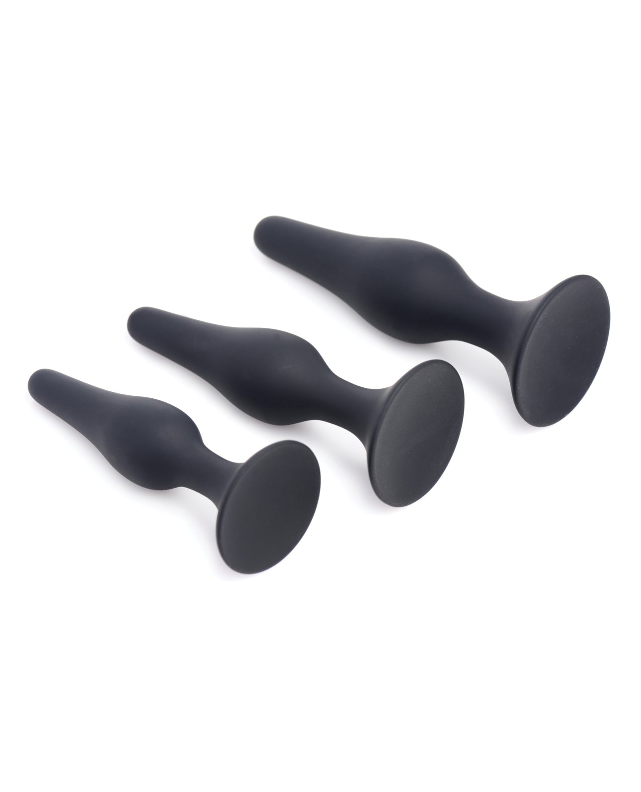 Master Series Triple Tapered Silicone Anal Trainer - Black Set of 3 - Image 3
