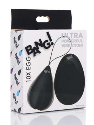 Bang! 10X Silicone Vibrating Egg - Black