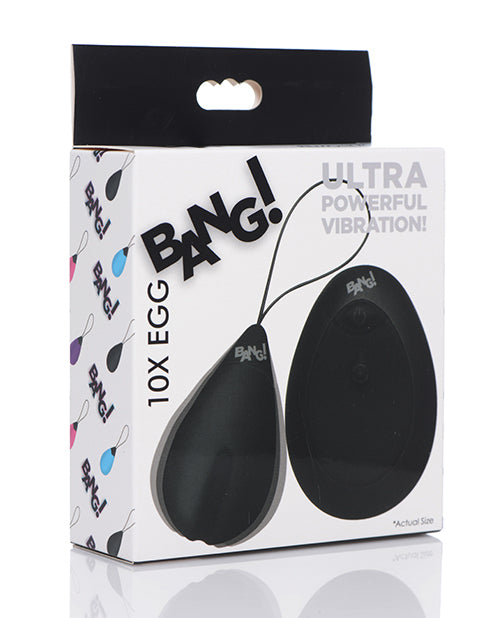 Bang! 10X Silicone Vibrating Egg – Black