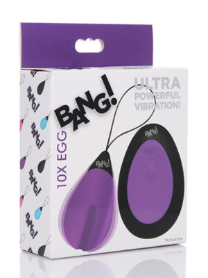 Bang! 10X Silicone Vibrating Egg - Purple
