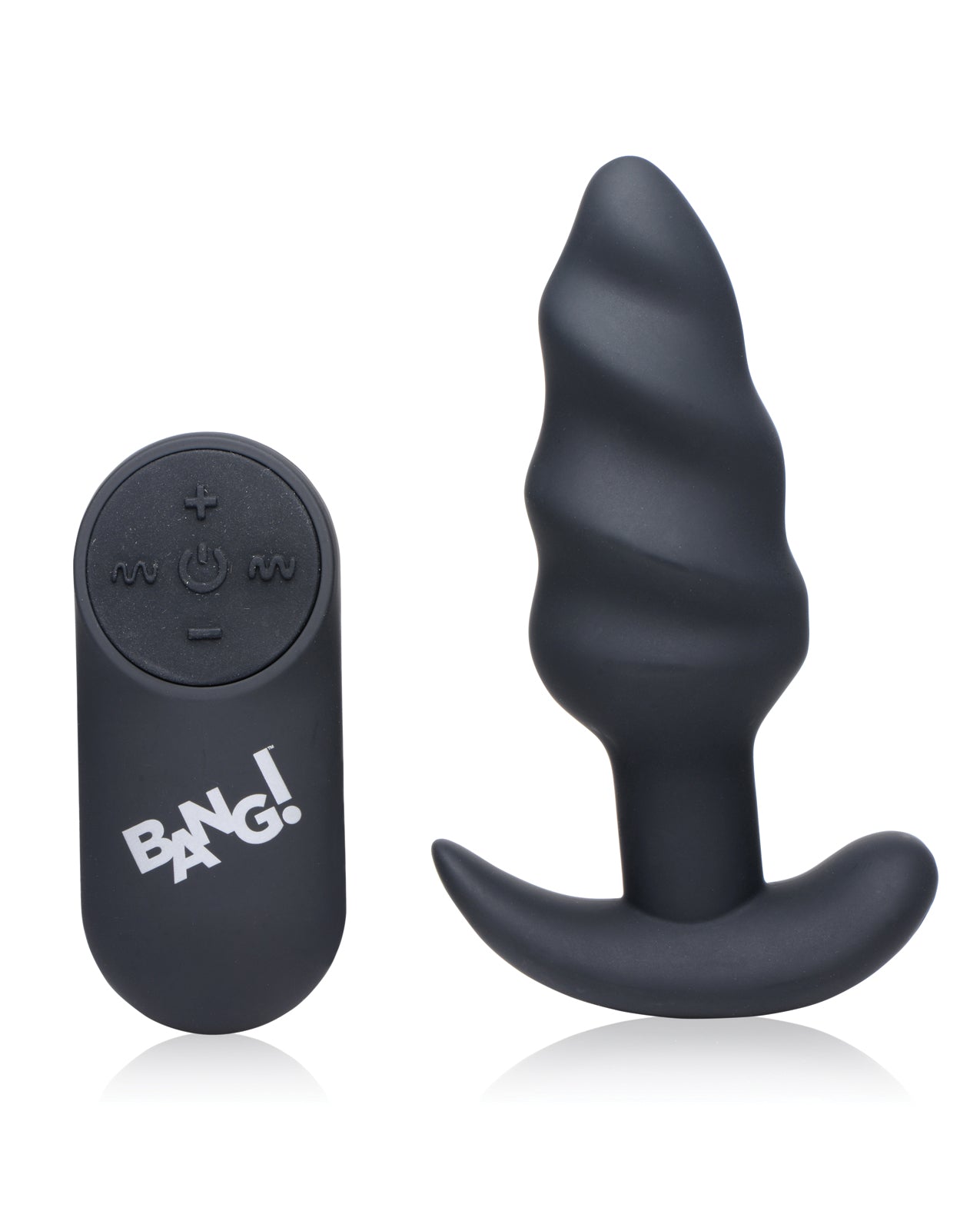 Bang! 21X Vibrating Butt Plug w/Remote Control – Black