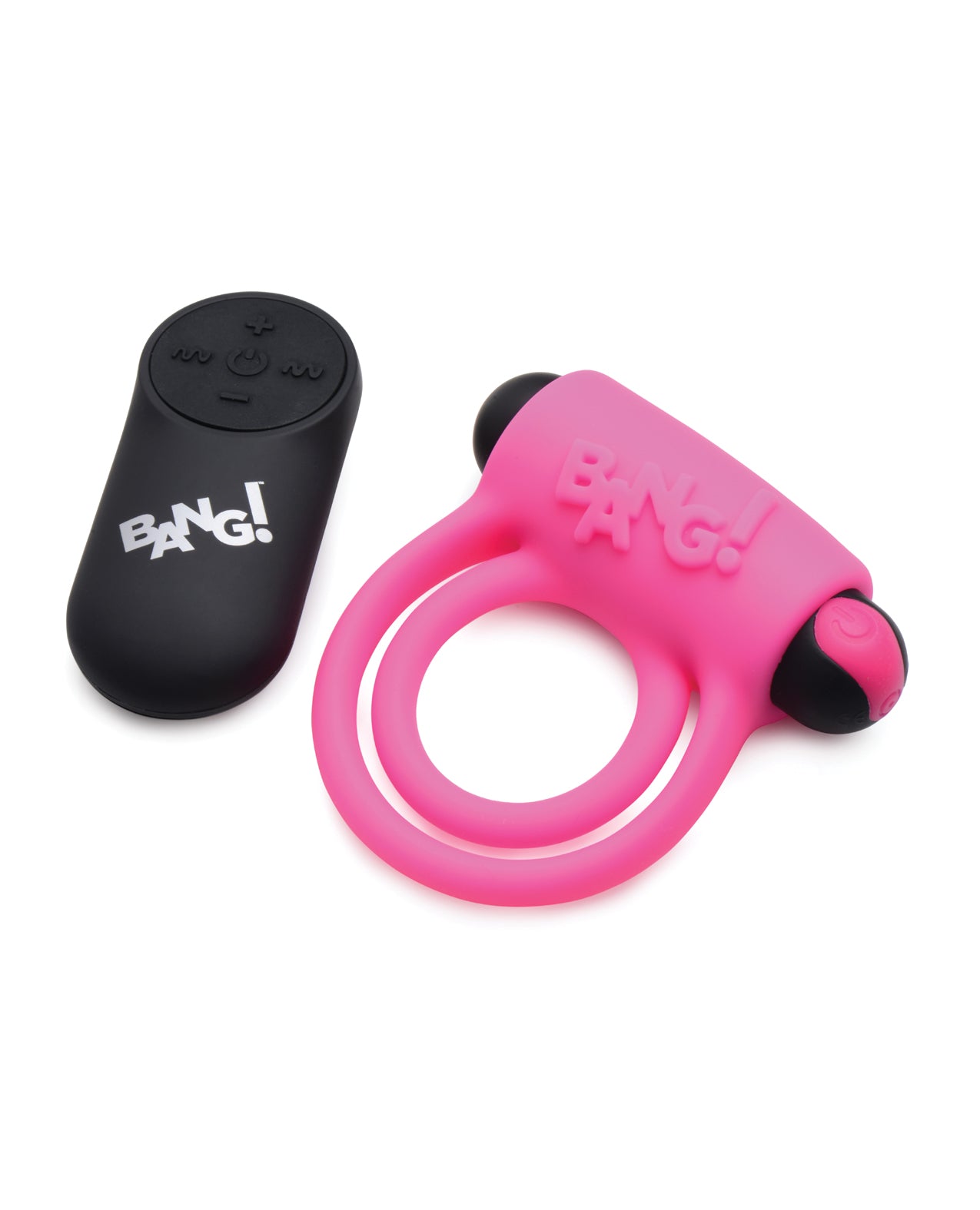 Bang! Vibrating Cock Ring & Bullet w/Remote Control – Pink