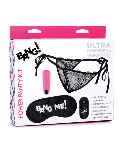 Bang! Power Panty & Blindfold Kit – Pink