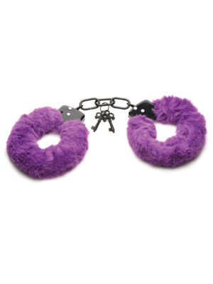 Master Series Cuffed in Furry Handcuffs - Purple