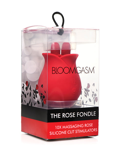 Bloomgasm The Rose Fondle 10X Massaging Clit Stimulator – Red