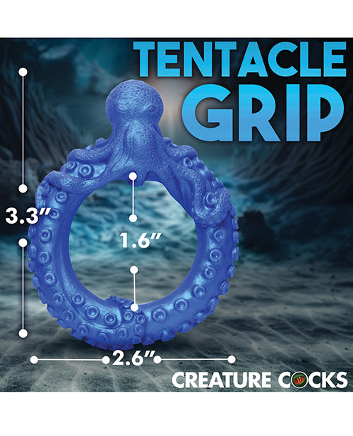 Creature Cocks Poseidon's Octo Silicone Cock Ring - Blue - Image 5