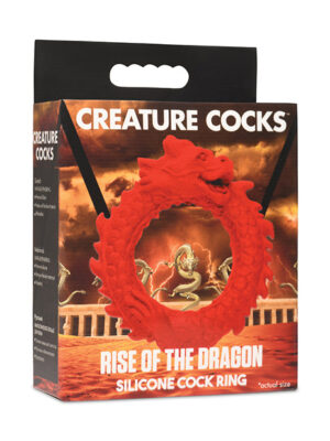 Creature Cocks Rise of the Dragon Silicone Cock Ring - Red