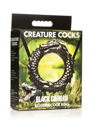 Creature Cocks Caiman Silicone Cock Ring - Black