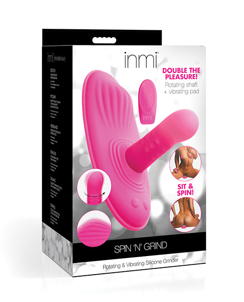 Inmi Spin N' Grind Rotating & Vibrating Silicone Grinder - Pink - Image 3