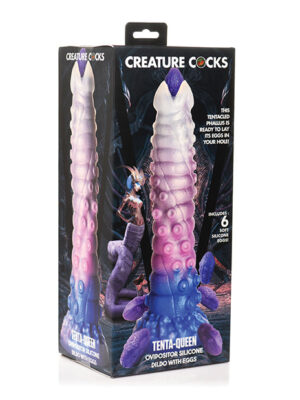 Creature Cocks Tenta-Queen Ovipositor Silicone Dildo w/Eggs - Multi Color