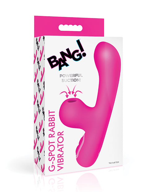 Bang! 10X G-Spot Rabbit Vibrator w/Suction – Pink