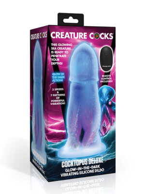 Creature Cocks - Cocktopus Deluxe Glow-in-the-Dark Vibrating Silicone Dildo