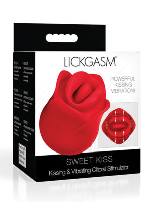 Lickgasm Sweet Kiss Kissing & Vibrating Clitoral Stimulator - Red