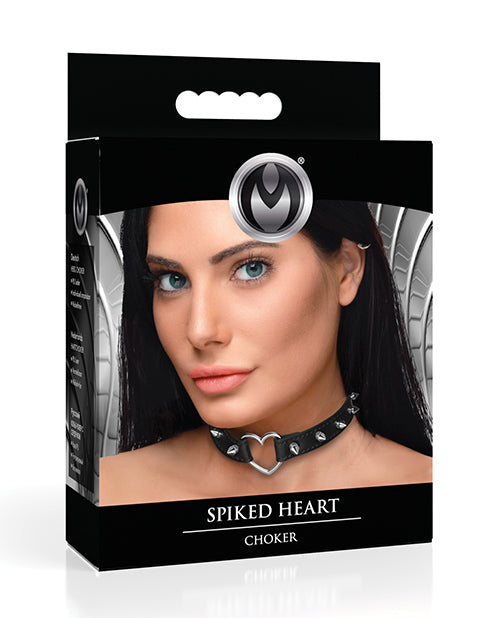 Master Series Spiked Heart Choker – Black