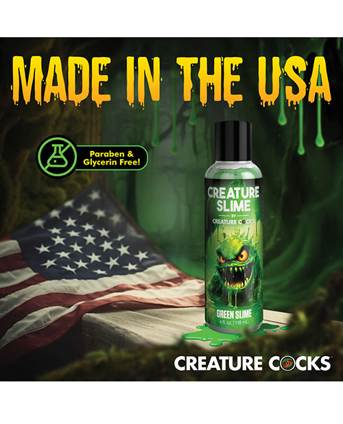 Creature Cocks - Creature Slime Green Slime Water-Based Lubricant 4 oz - Image 3