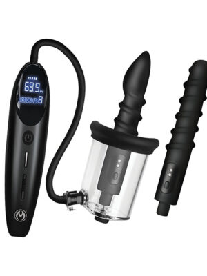 Master Series Rosebud Driller Deluxe Set Vibrating Silicone Rosebud Pump
