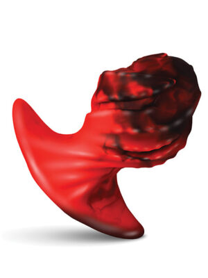 Creature Cocks Dragonspawn Silicone Butt Plug Medium - Black/Red