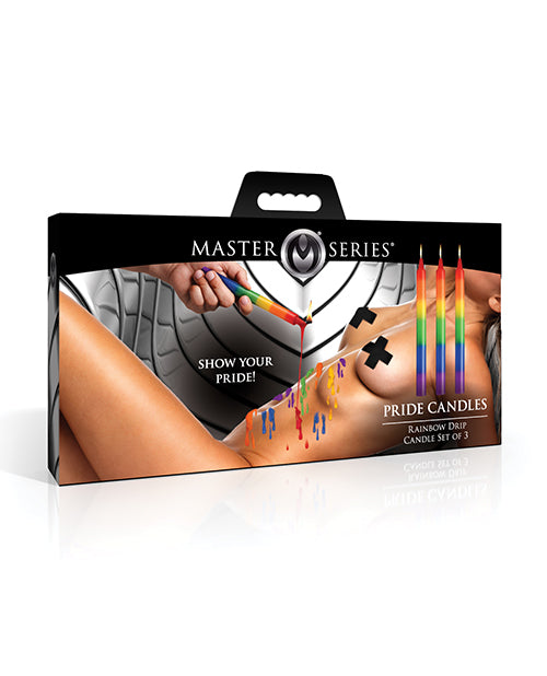 Master Series – Pride Candles Rainbow Drip Candle Set of 3