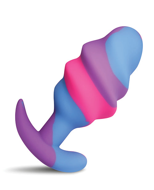 Creature Cocks – Unicorn Swirl Silicone Butt Plug – Large