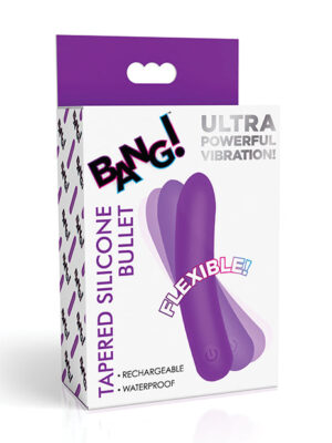 Bang! Tapered Flexible Silicone Bullet - Purple