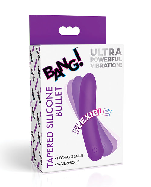 Bang! Tapered Flexible Silicone Bullet – Purple