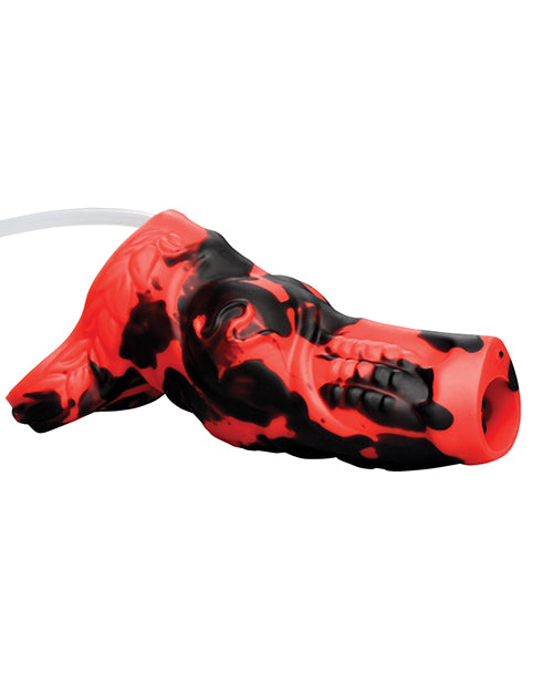 Creature Cocks Hell Hound Squirting Silicone Penis Enhancer - Red - Image 3