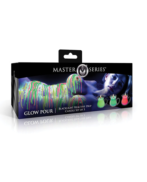 Master Series UV Blacklight Reactive Drip Candle – Set of 3