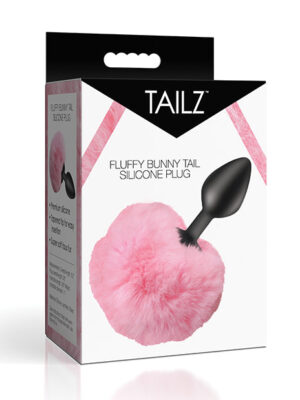 Tailz Fluffy Bunny Tail Silicone Plug - Pink