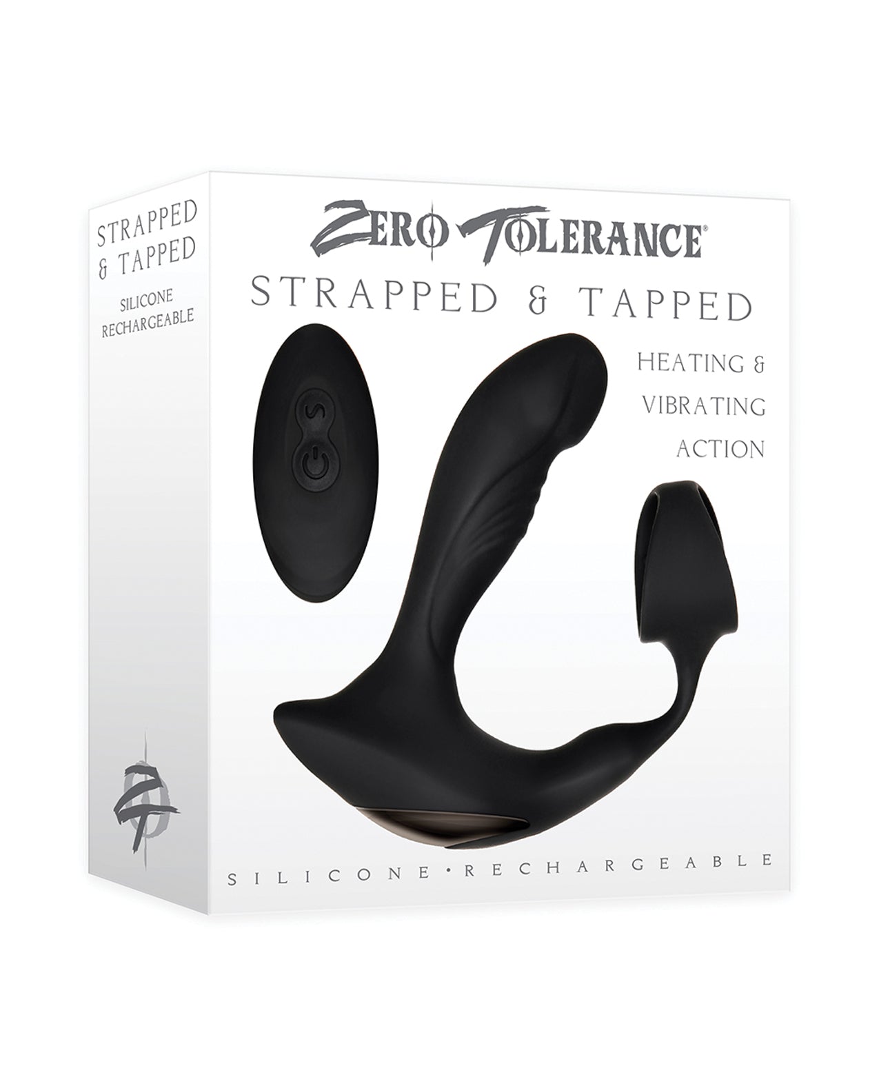 Zero Tolerance Strapped & Tapped Rechargeable Prostate Vibrator – Black