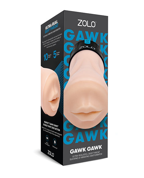 ZOLO Gawk Gawk Deep Throat Vibrating Masturbator – Ivory